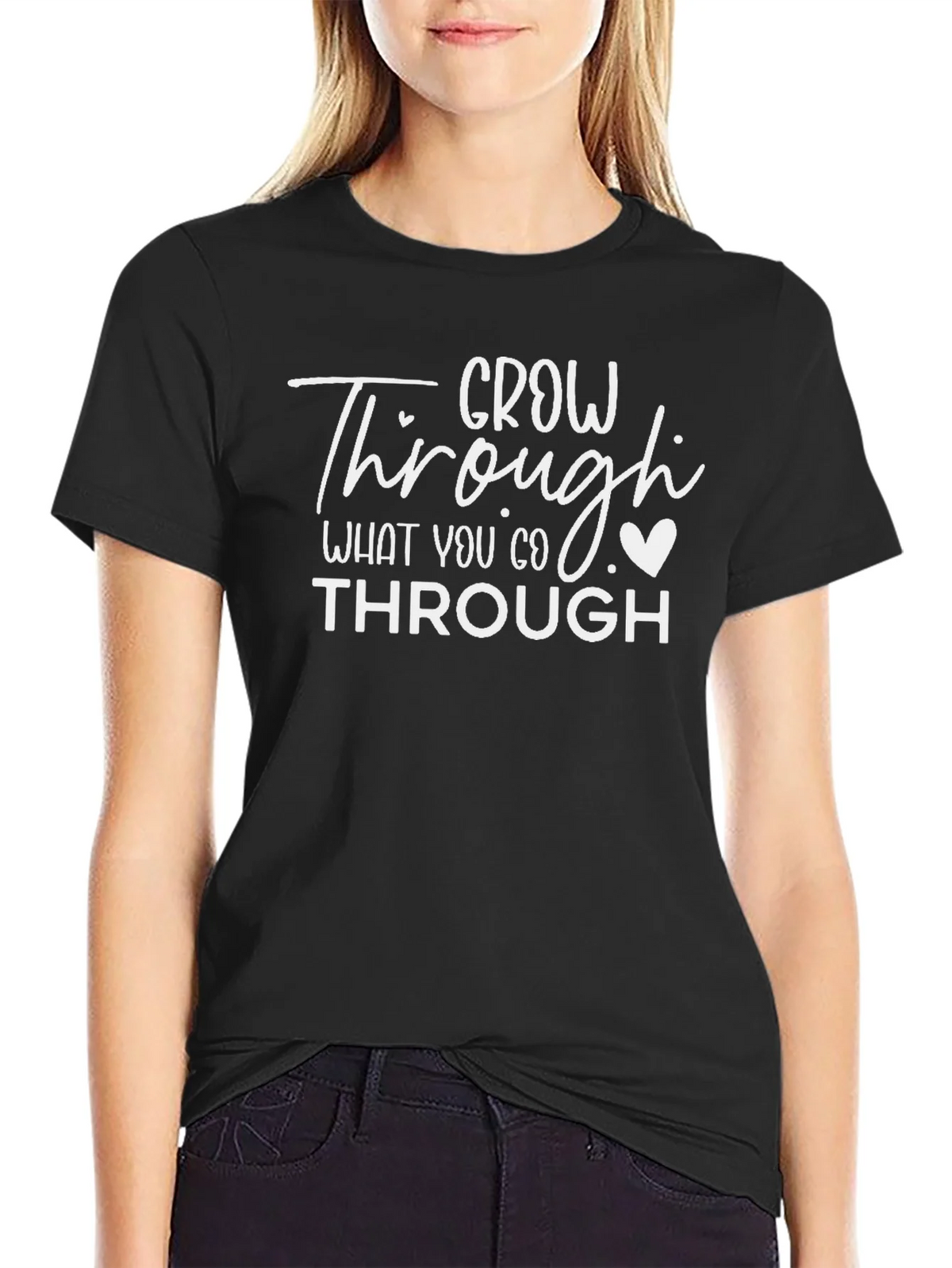 Grow Through What You Go Black T-Shirt product image 5