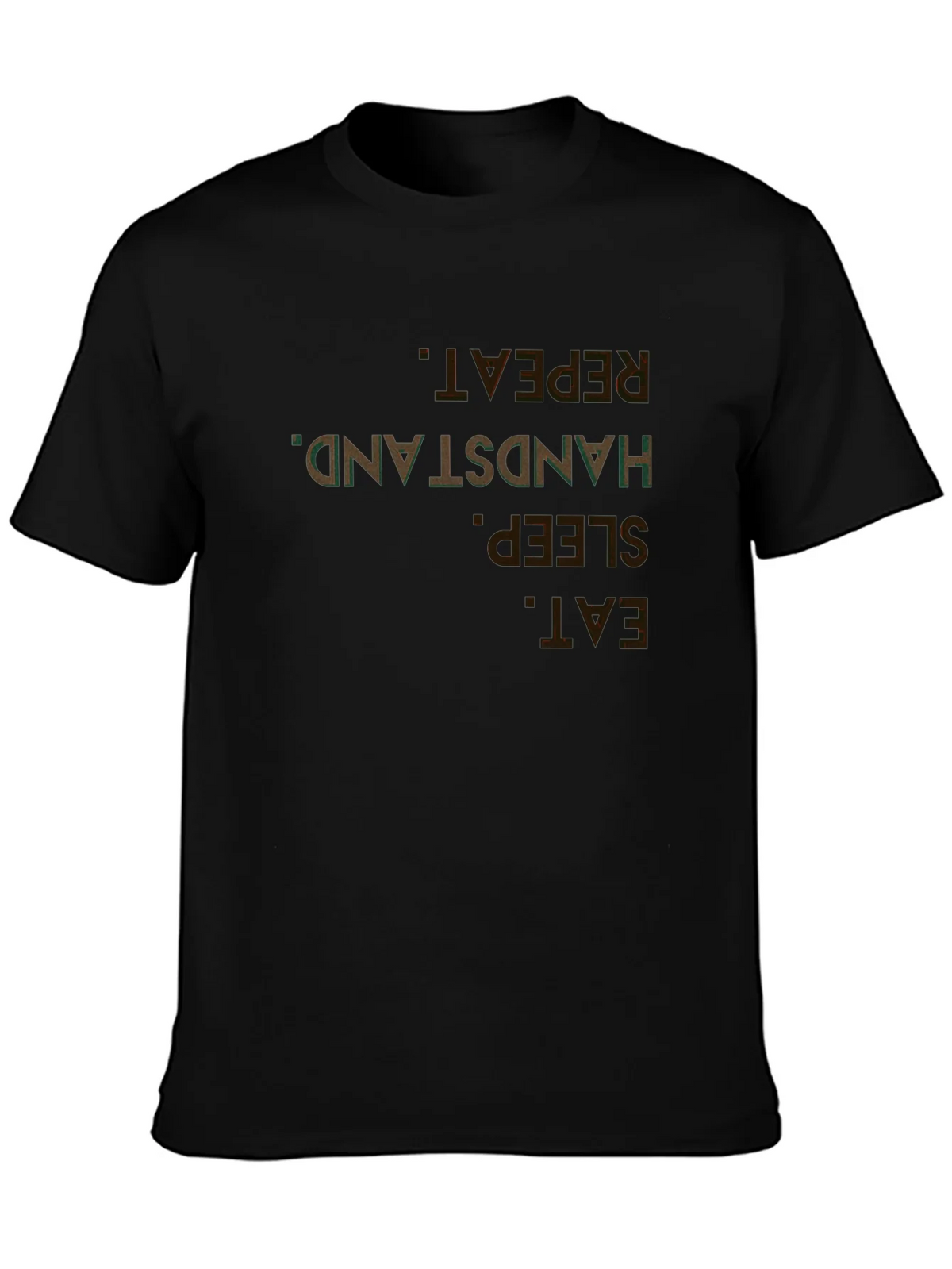 Eat Sleep Handstand Repeat Black T-Shirt product image 6