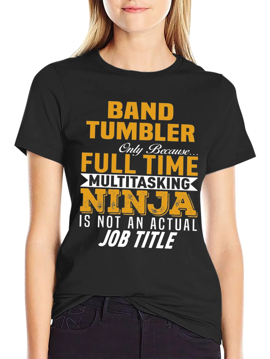 Band Tumbler Full Time Ninja Graphic T-Shirt product image 5