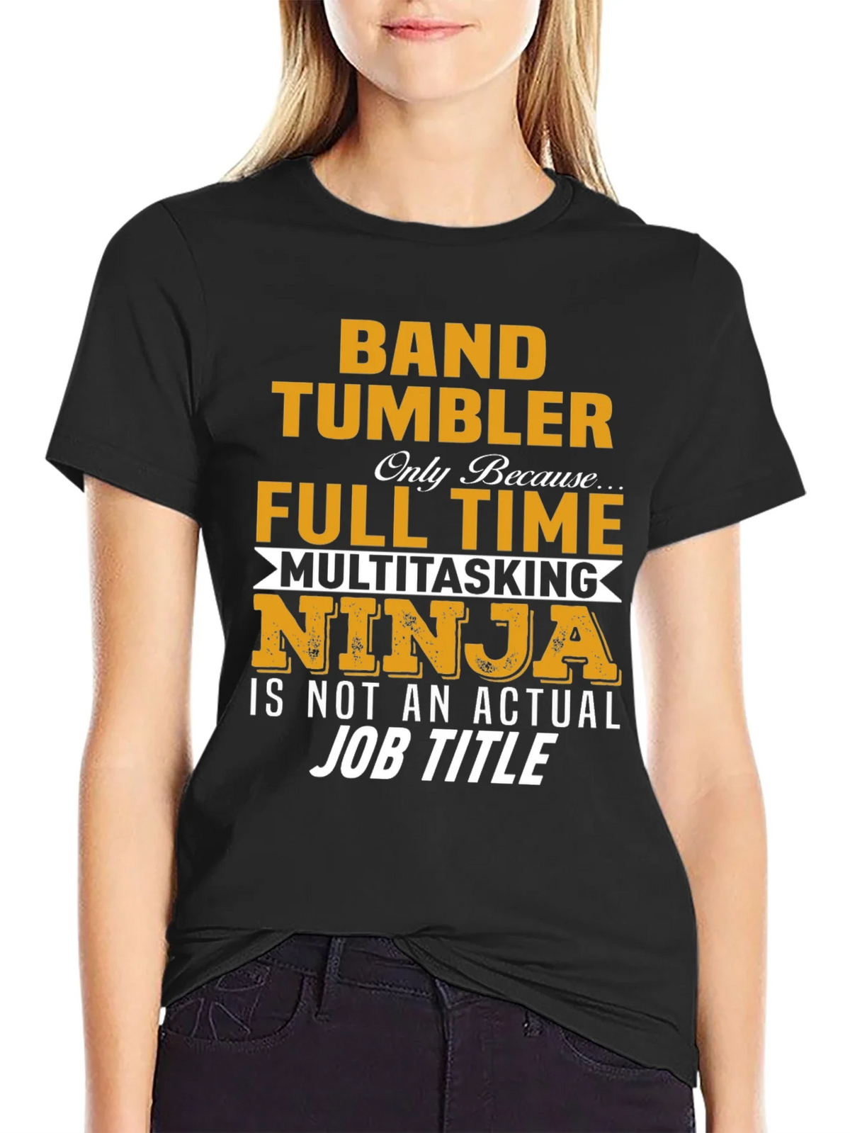 Band Tumbler Full Time Ninja Graphic T-Shirt product image 5