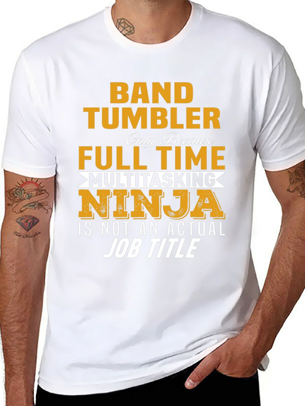 Band Tumbler Full Time Ninja Graphic T-Shirt product image 10