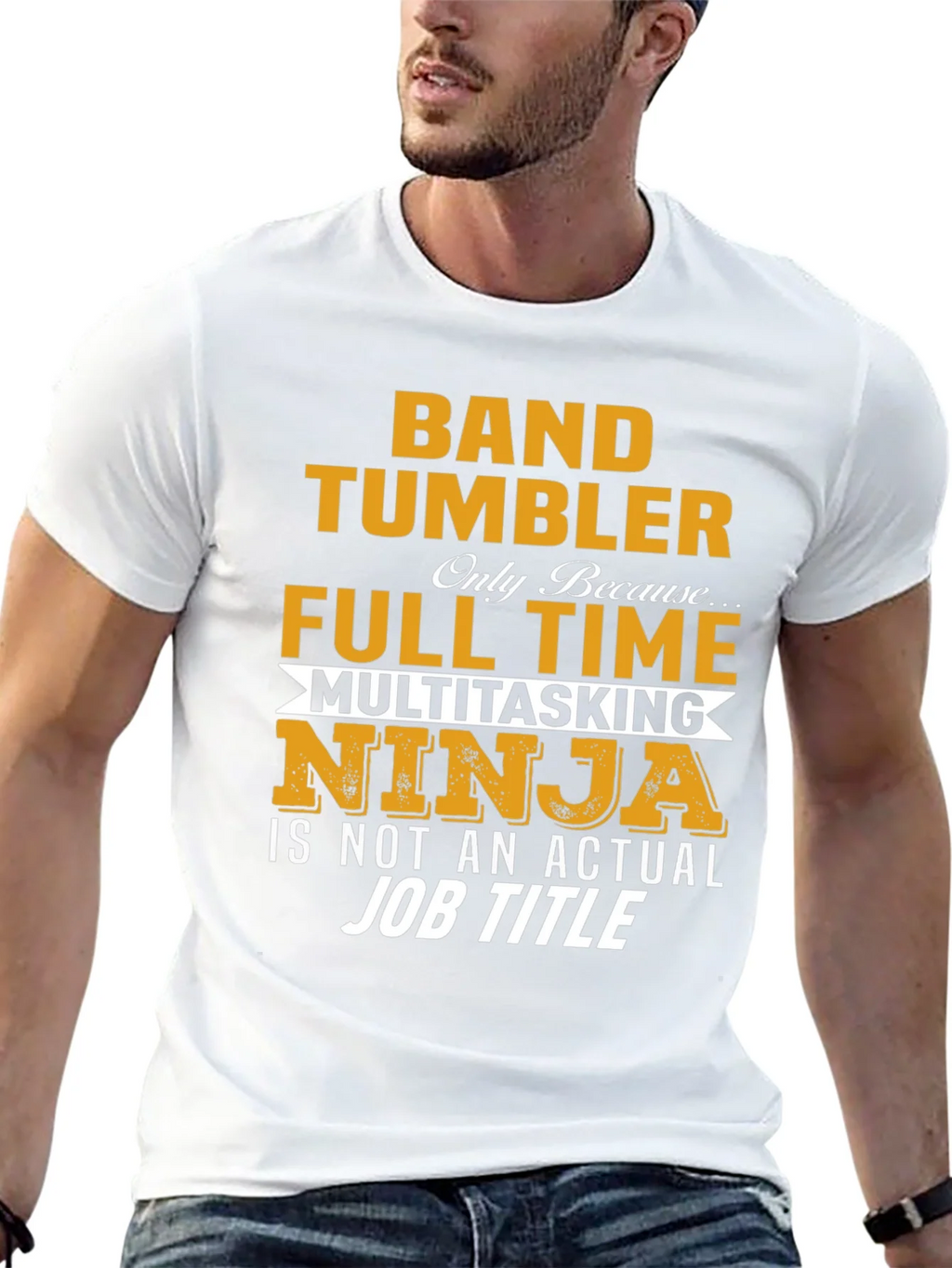Band Tumbler Full Time Ninja Graphic T-Shirt product image 4