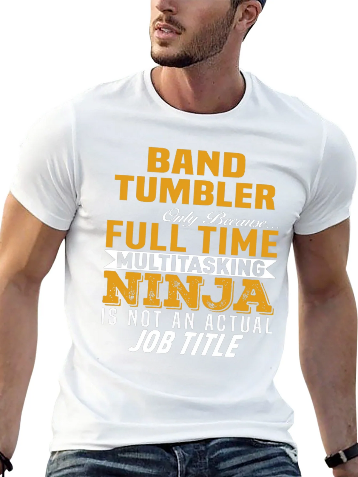 Band Tumbler Full Time Ninja Graphic T-Shirt product image 4