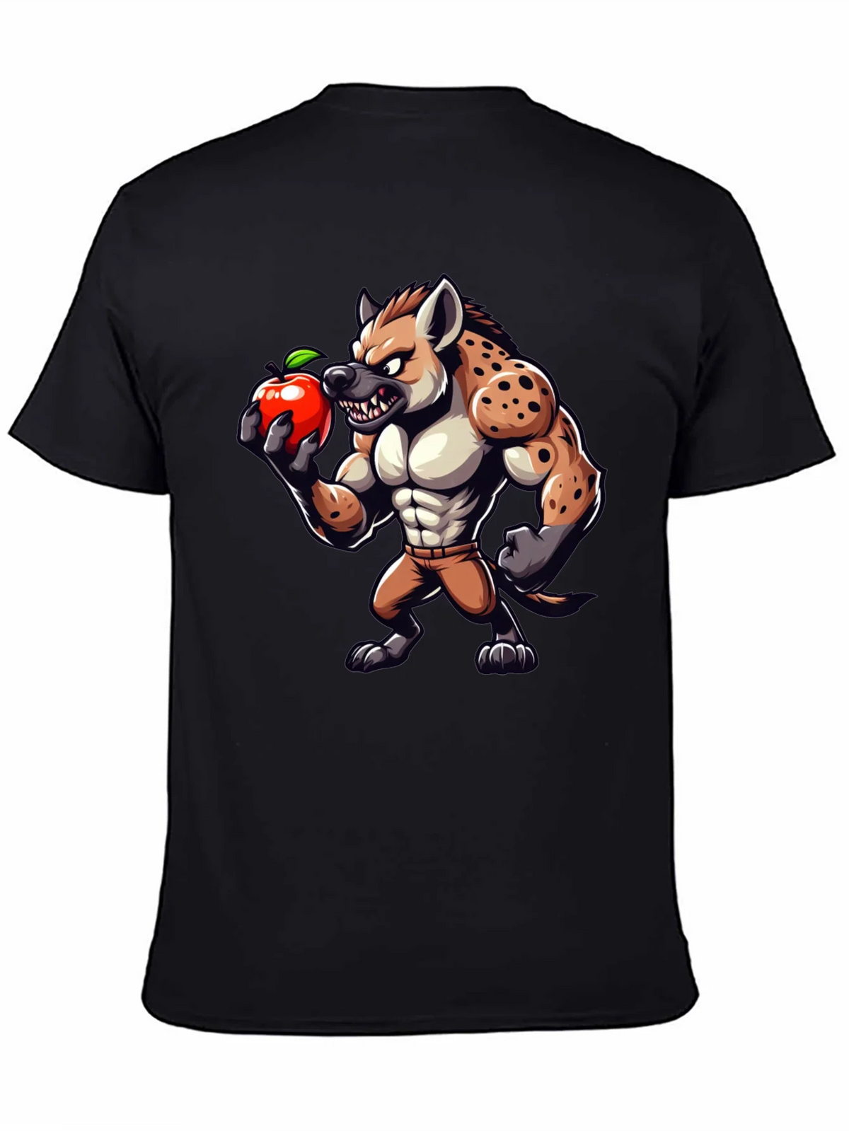 Hyena Apple Funny Graphic T-Shirt product image 7