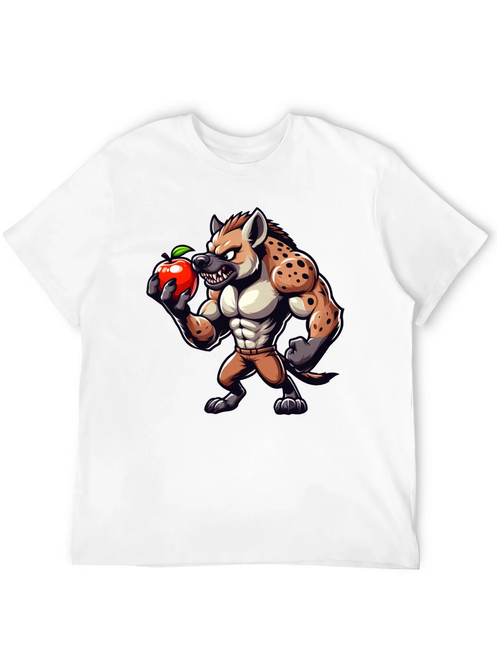 Hyena Apple Funny Graphic T-Shirt product image 3