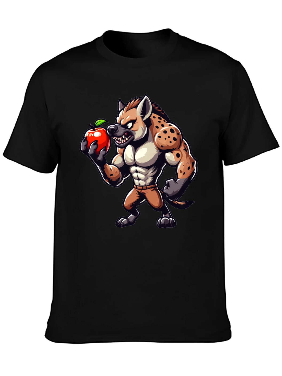 Hyena Apple Funny Graphic T-Shirt product image 6