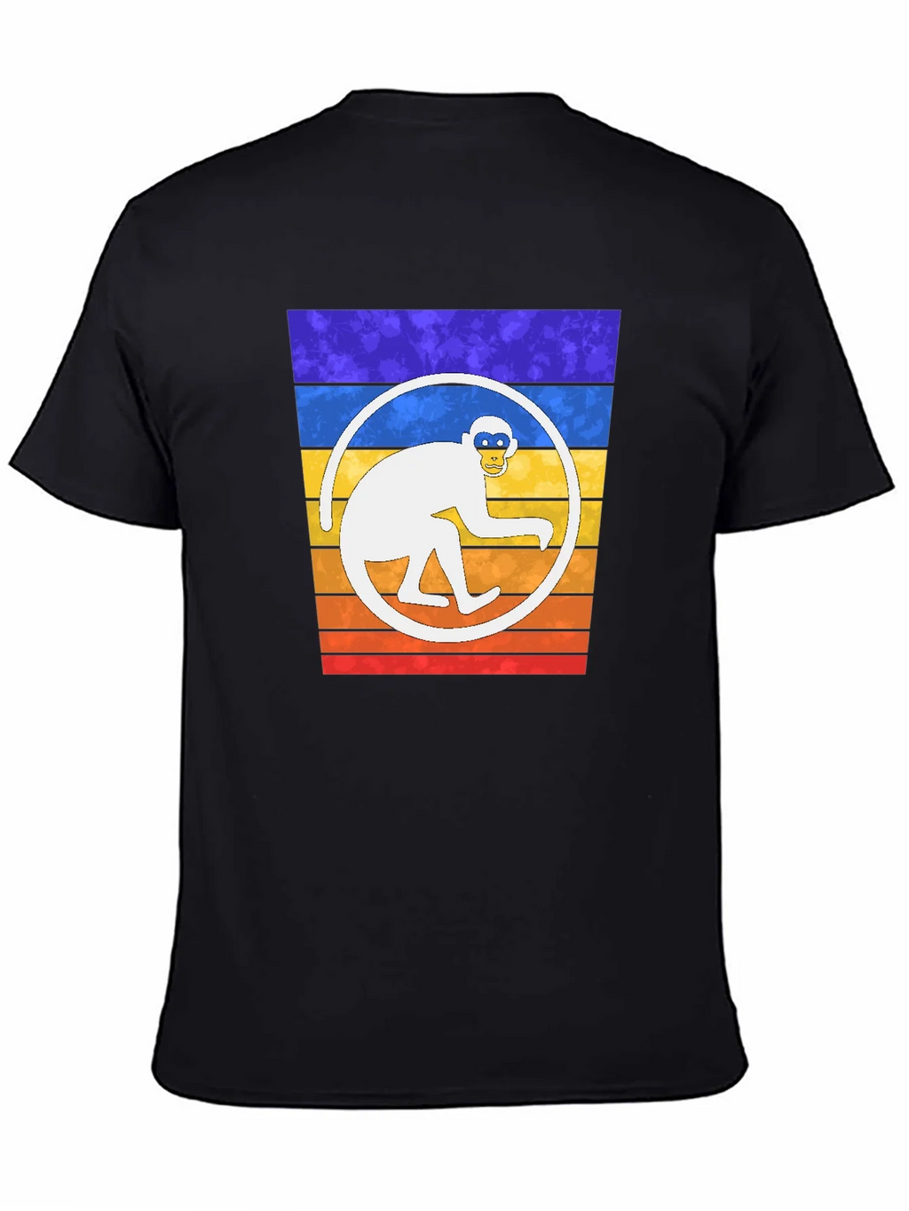 Retro Monkey Circle Graphic T-Shirt product image 7