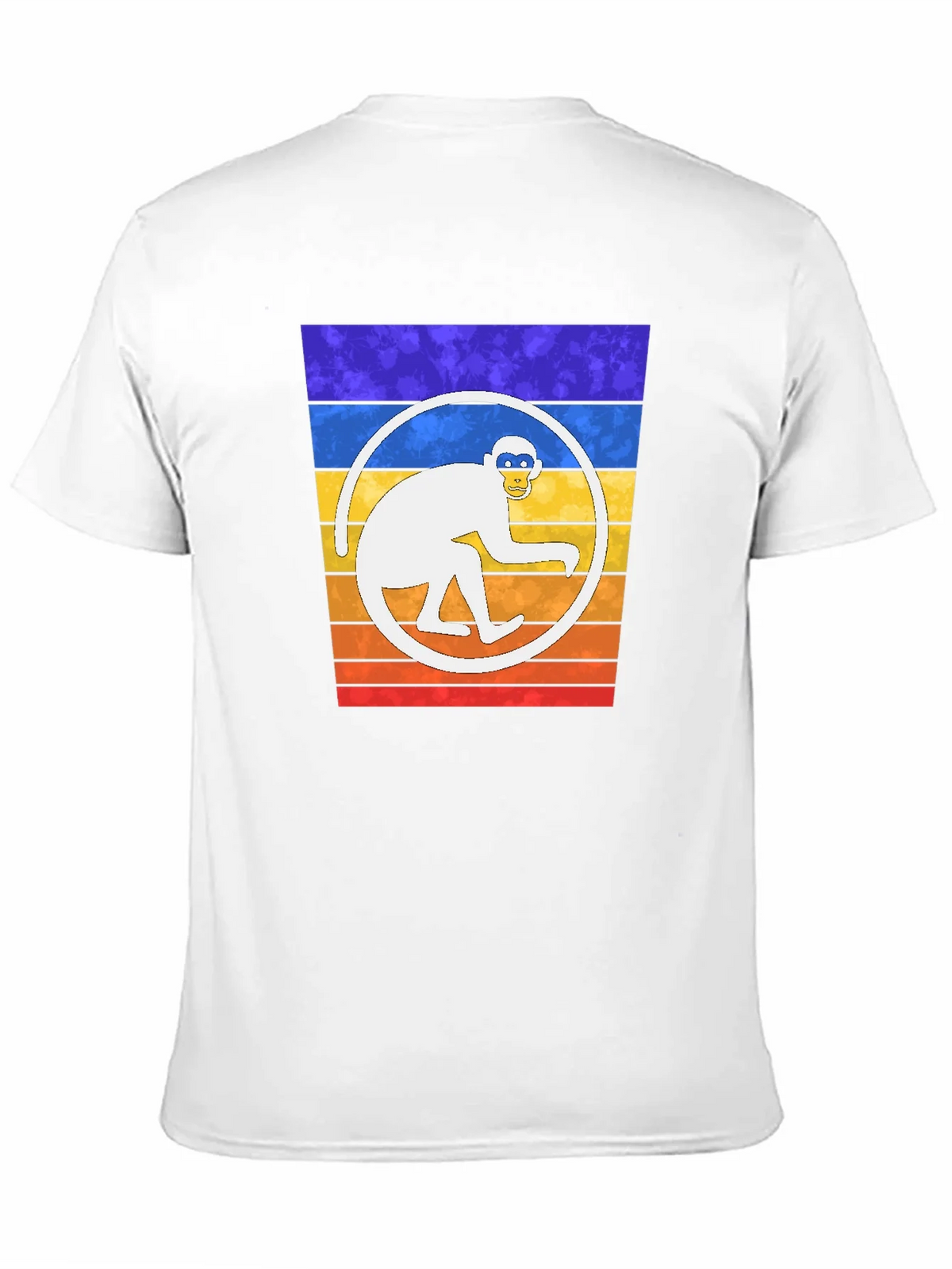 Retro Monkey Circle Graphic T-Shirt product image 2