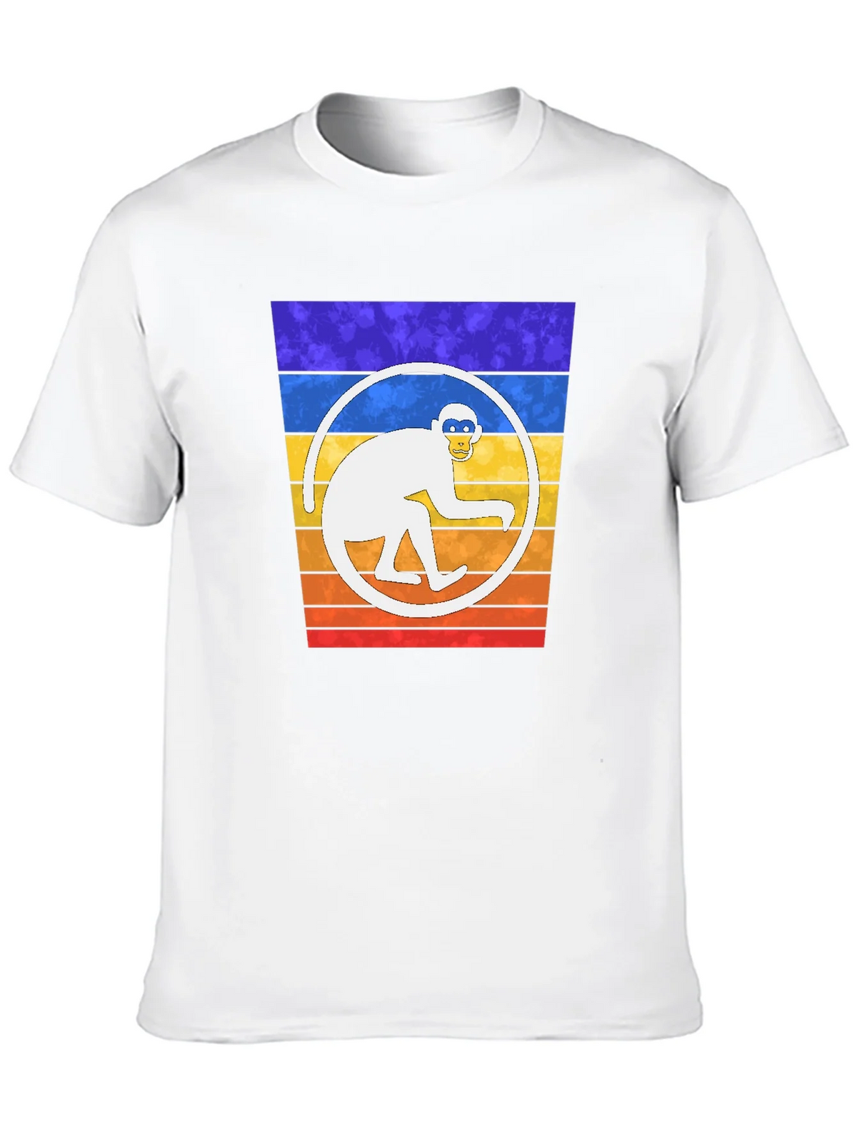 Retro Monkey Circle Graphic T-Shirt product image 12