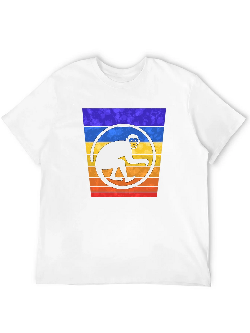 Retro Monkey Circle Graphic T-Shirt product image 3