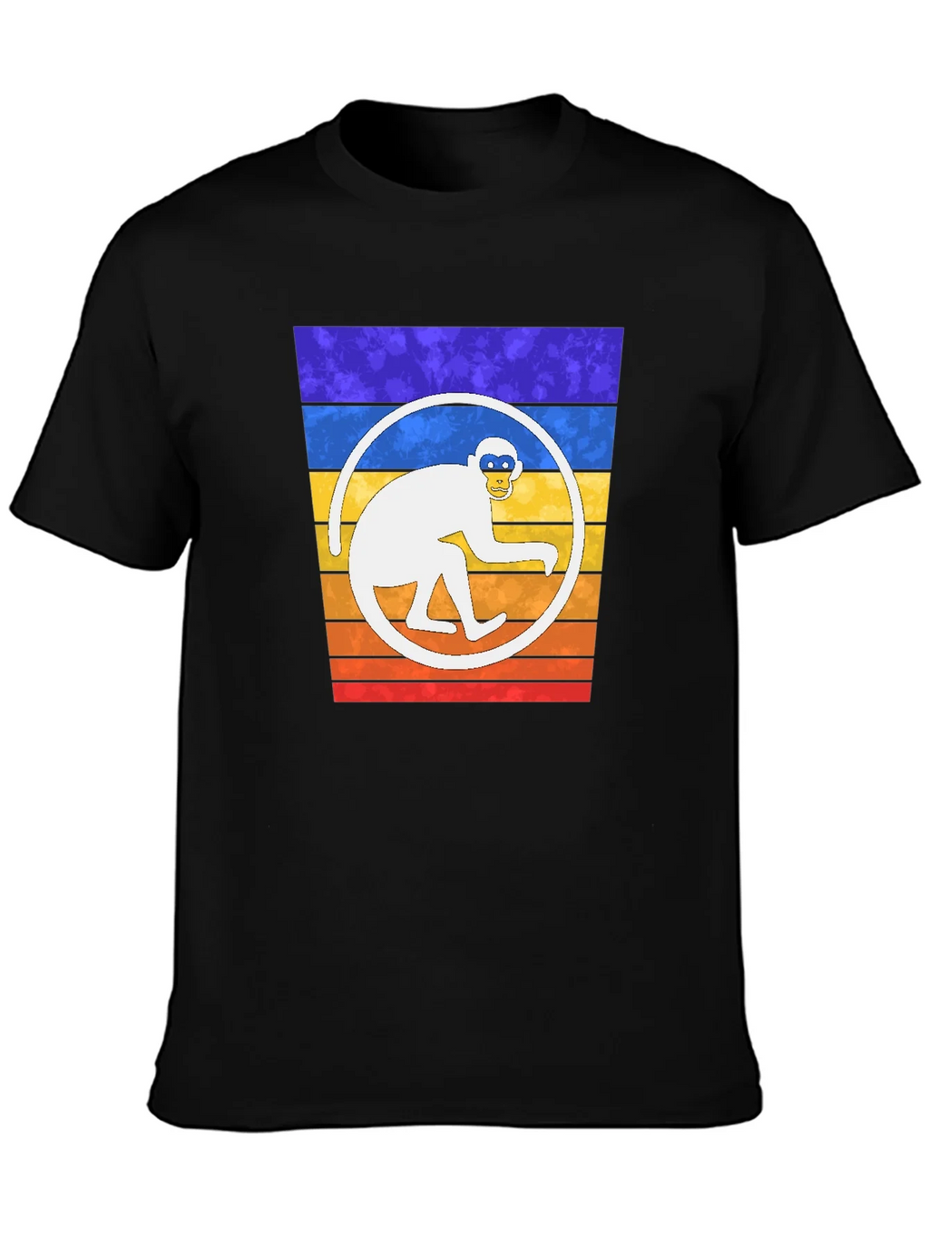Retro Monkey Circle Graphic T-Shirt product image 6