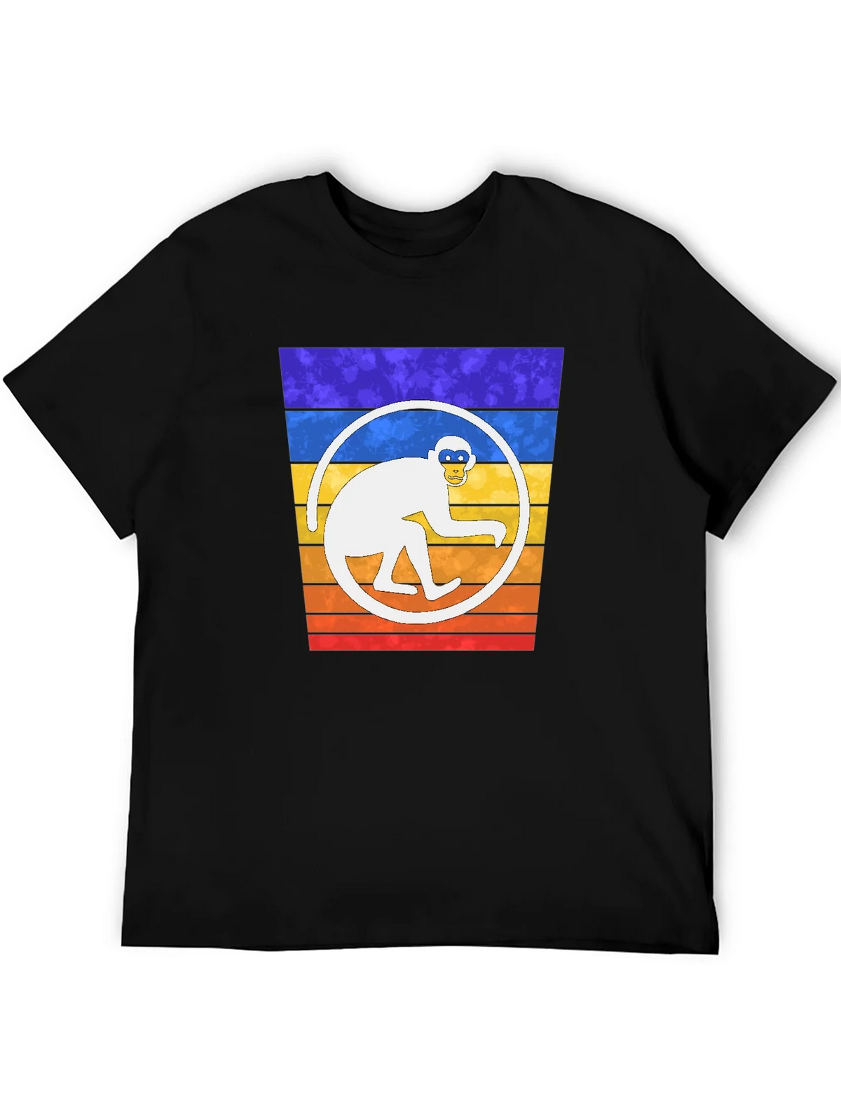 Retro Monkey Circle Graphic T-Shirt product image 8