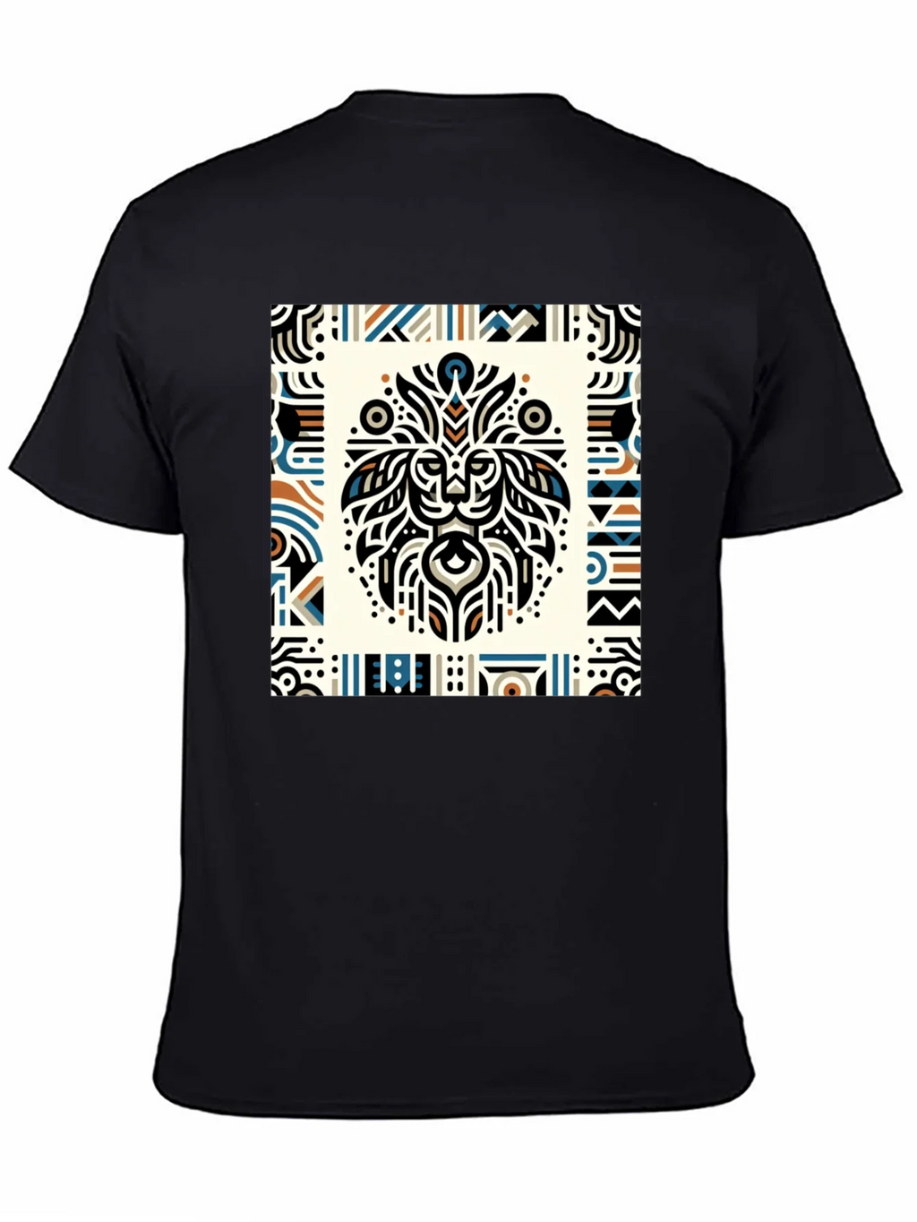 Tribal Lion Graphic Tee - Stylish Mens Black T-Shirt product image 7