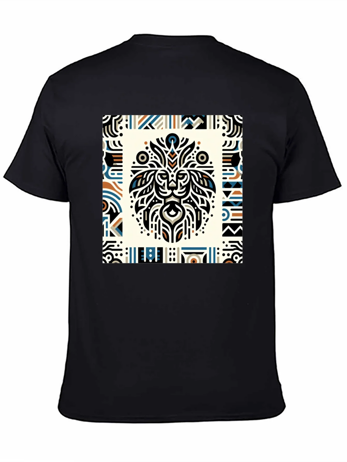 Tribal Lion Graphic Tee - Stylish Mens Black T-Shirt product image 7