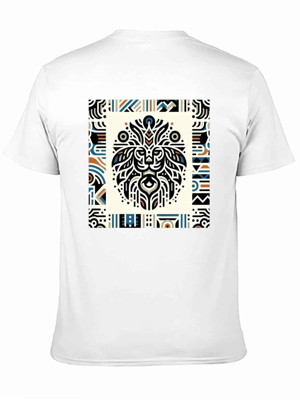 Tribal Lion Graphic Tee - Stylish Mens Black T-Shirt product image 2
