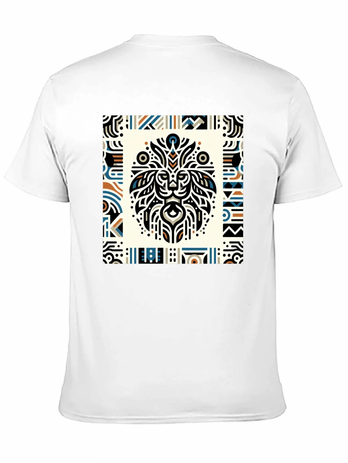 Tribal Lion Graphic Tee - Stylish Mens Black T-Shirt product image 2