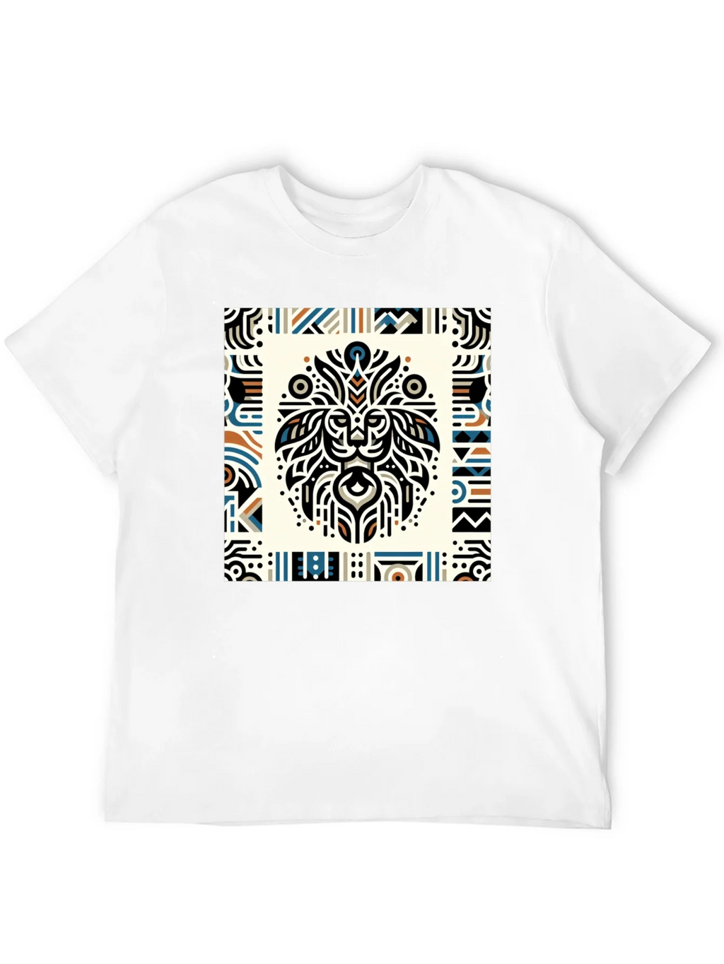 Tribal Lion Graphic Tee - Stylish Mens Black T-Shirt product image 3