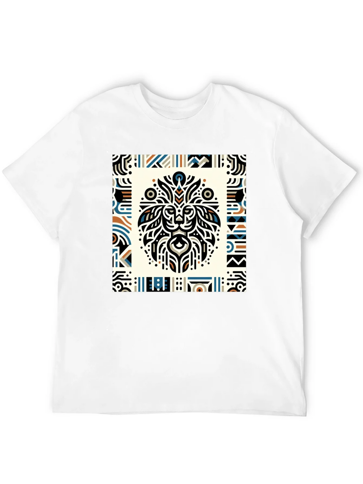 Tribal Lion Graphic Tee - Stylish Mens Black T-Shirt product image 3