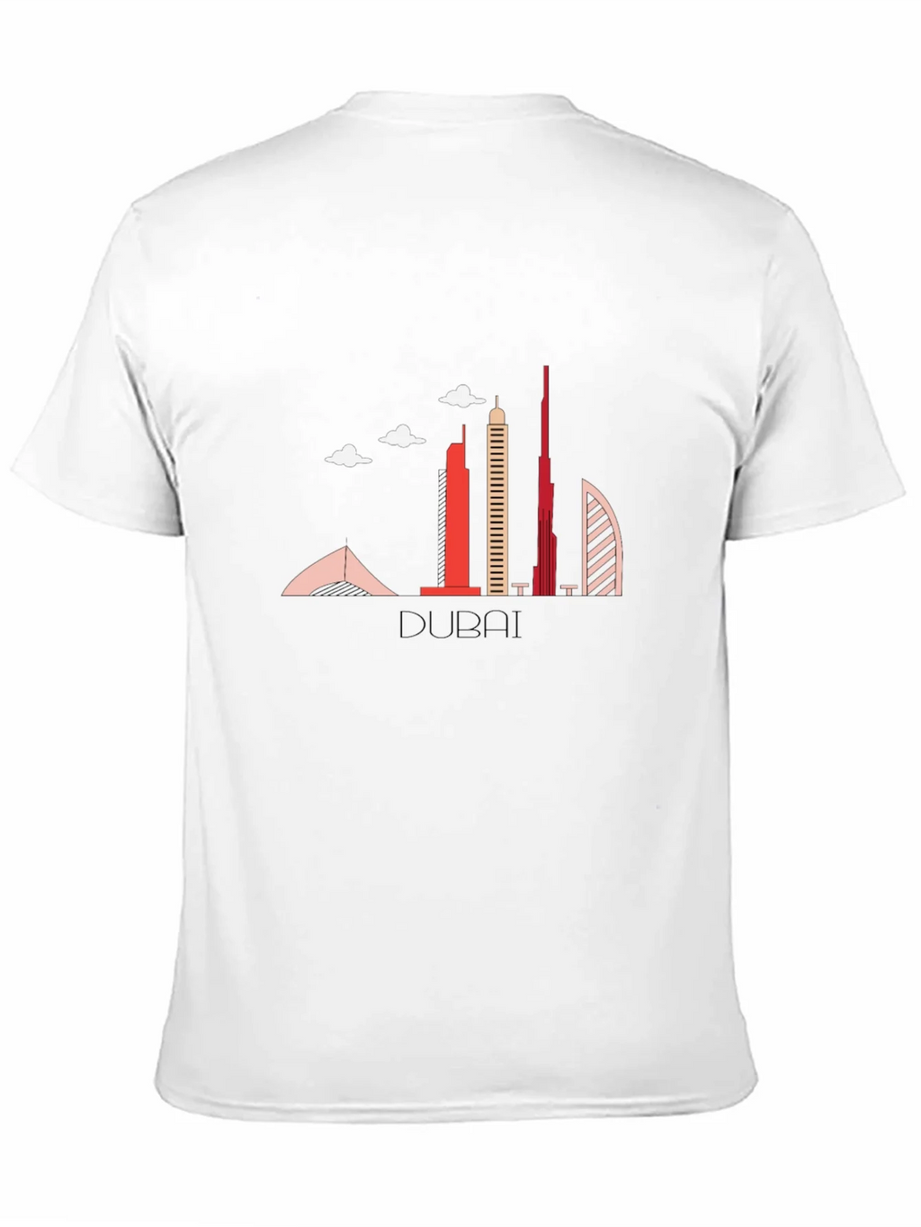 Dubai Skyline Black Graphic T-Shirt product image 2