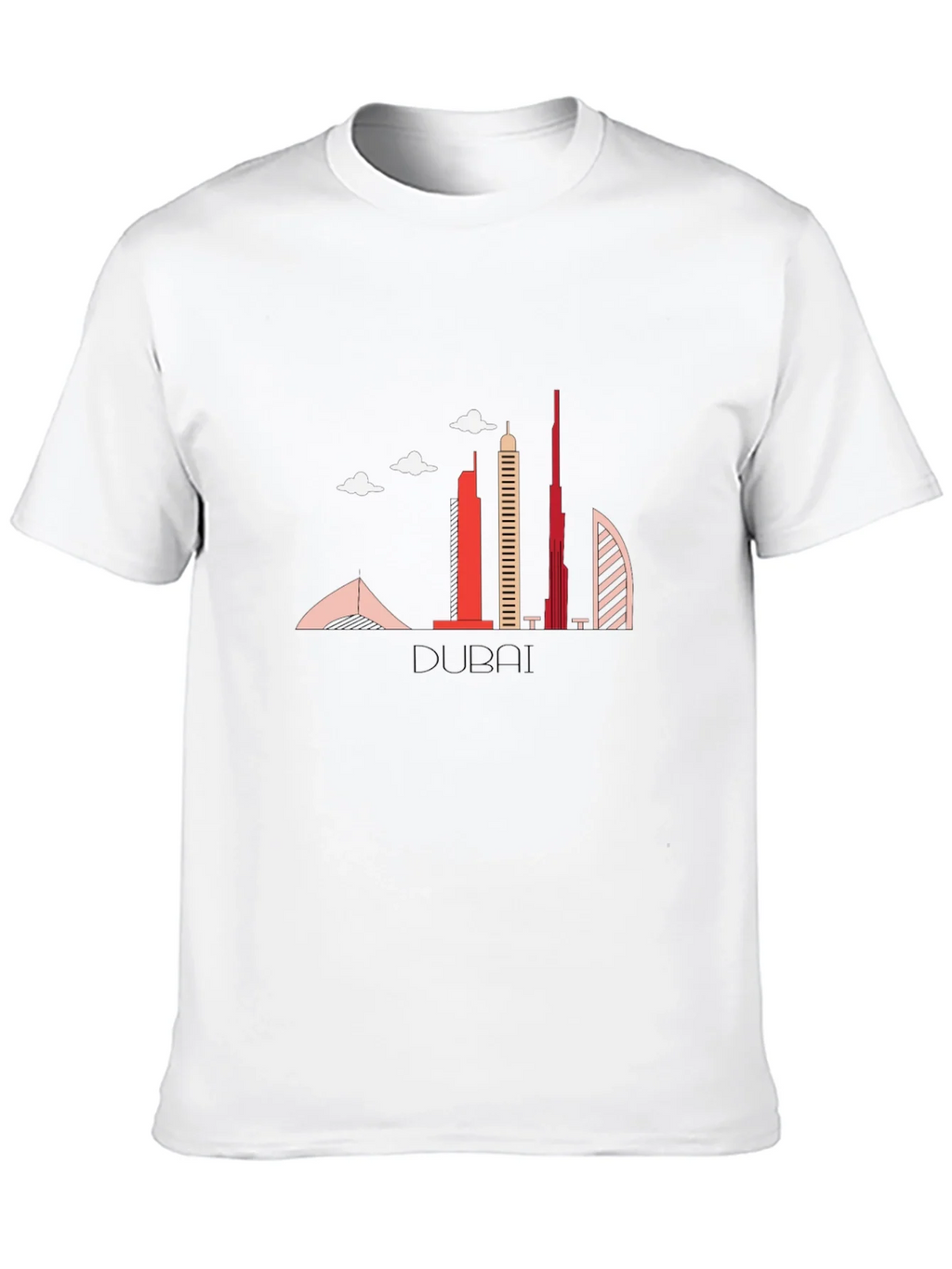 Dubai Skyline Black Graphic T-Shirt product image 12