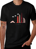 Dubai Skyline Black Graphic T-Shirt product image 1