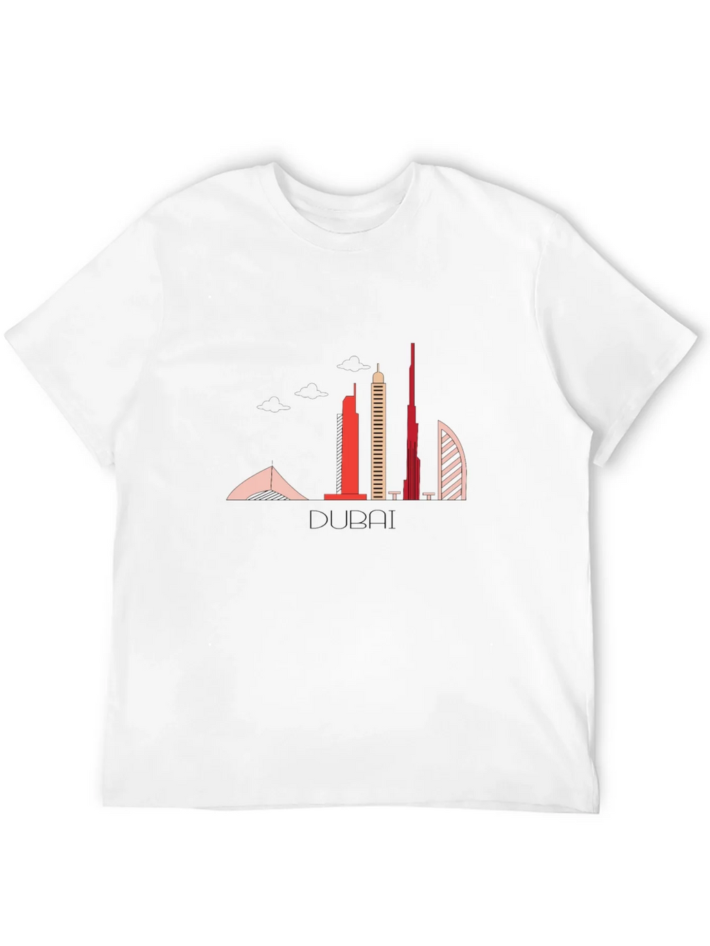Dubai Skyline Black Graphic T-Shirt product image 3