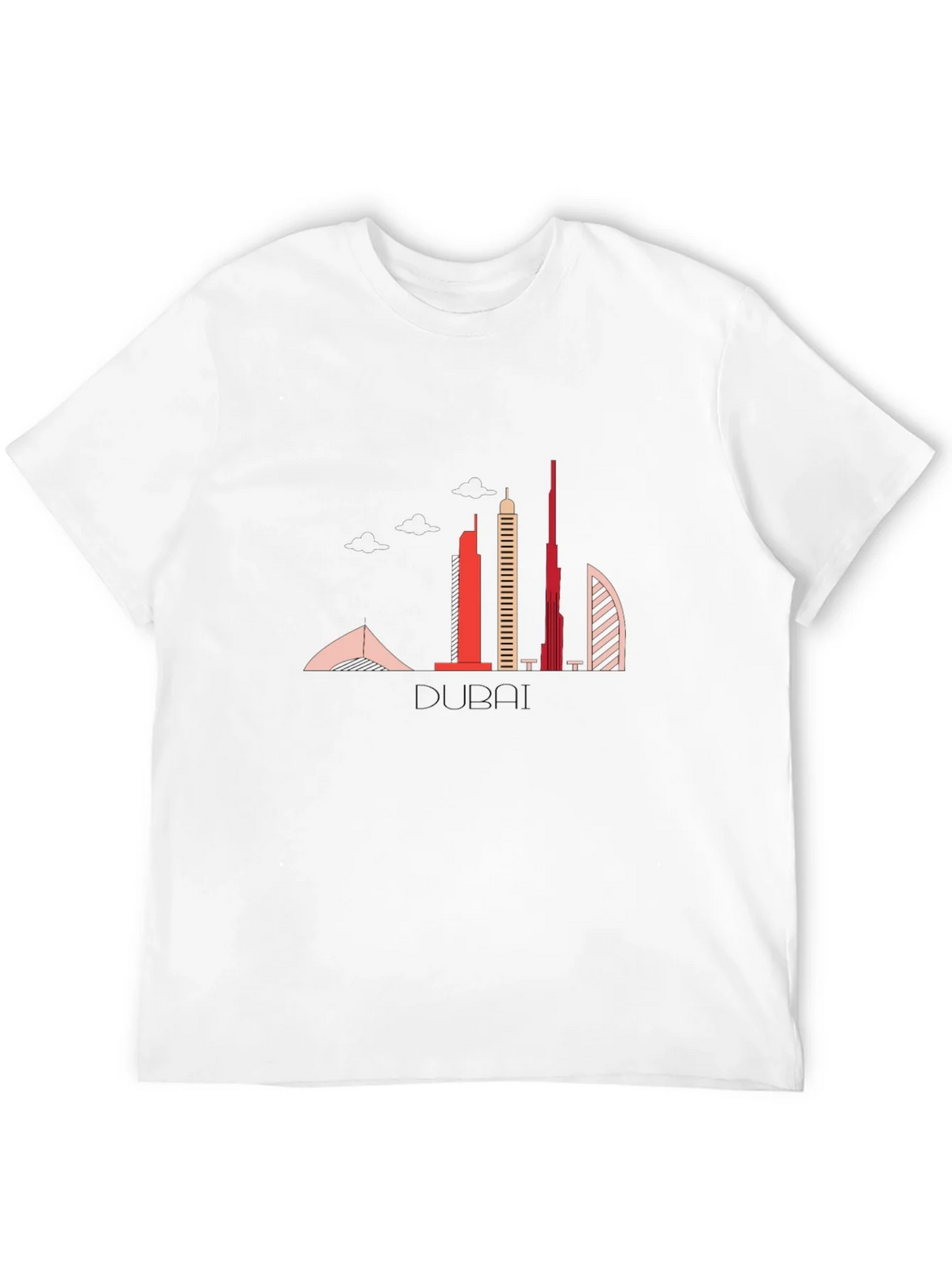 Dubai Skyline Black Graphic T-Shirt product image 3