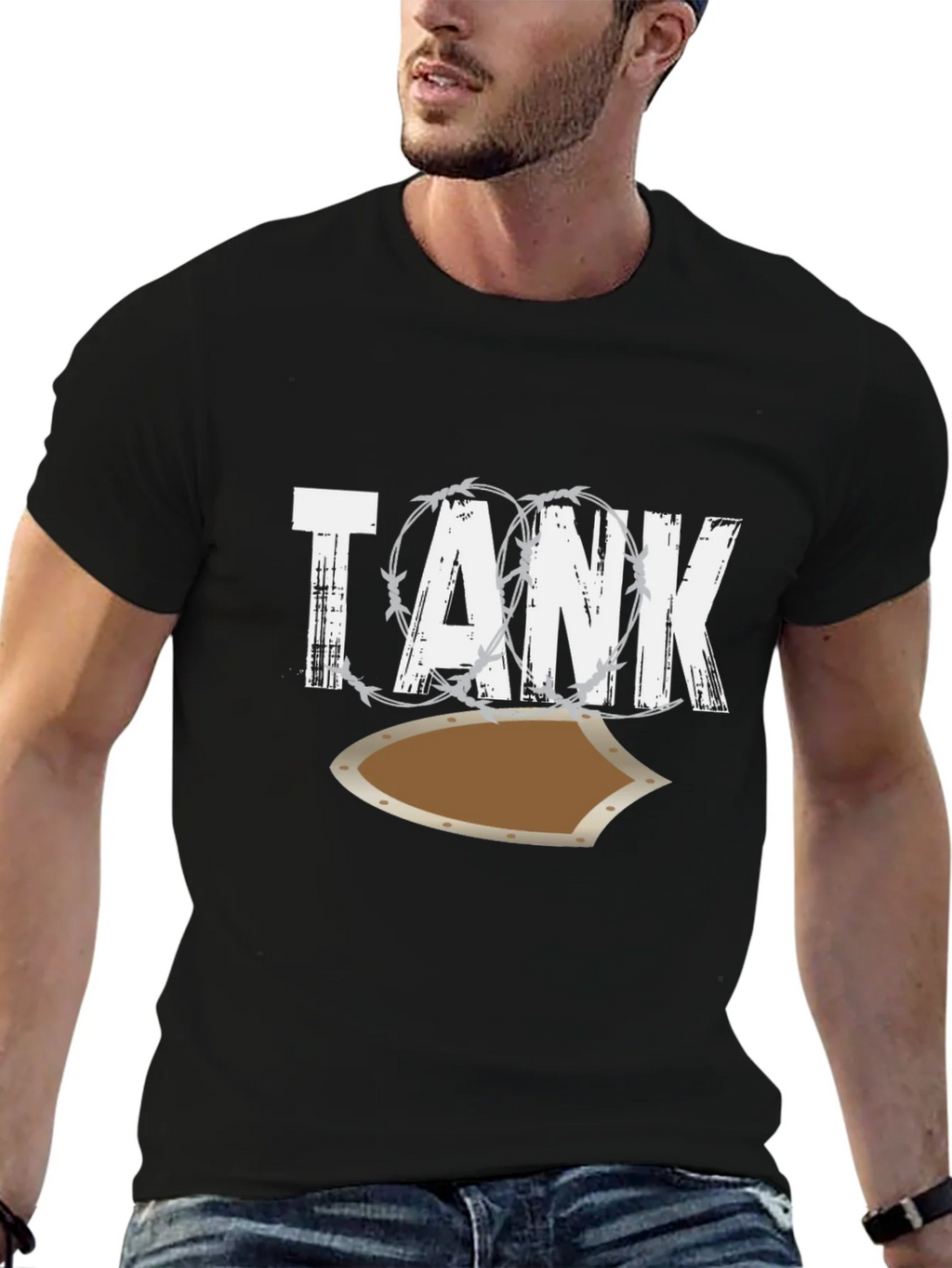Tank Shield Graphic Tee - Mens Black T-Shirt product image 9