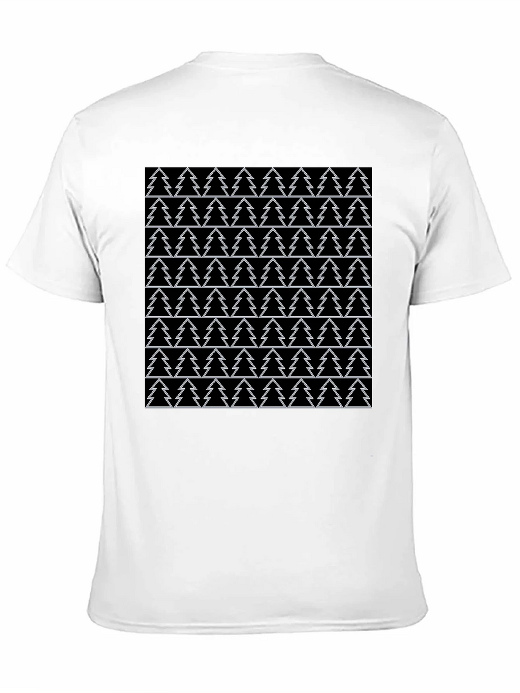 Christmas Tree Pattern Black T-Shirt product image 2