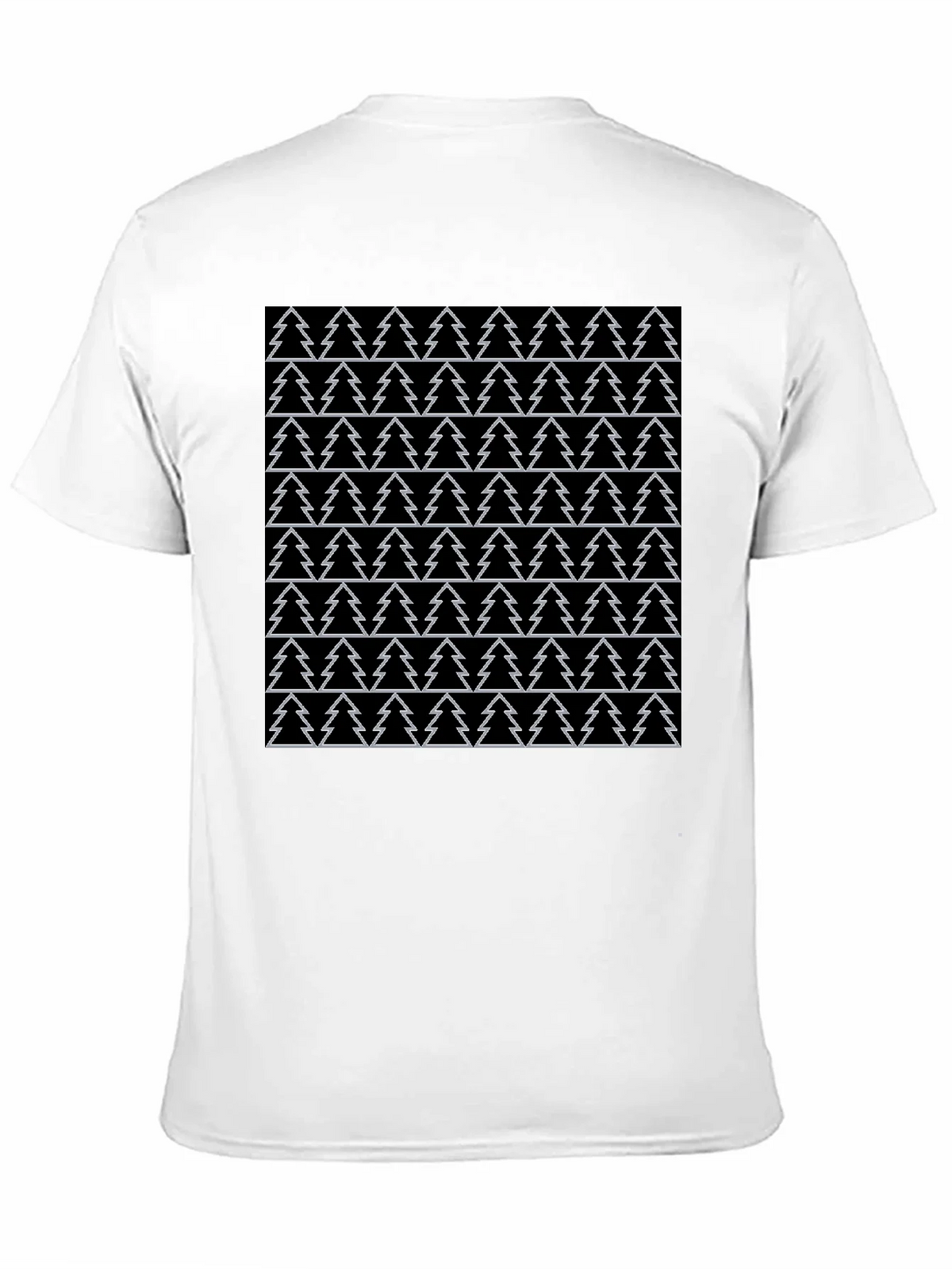 Christmas Tree Pattern Black T-Shirt product image 2
