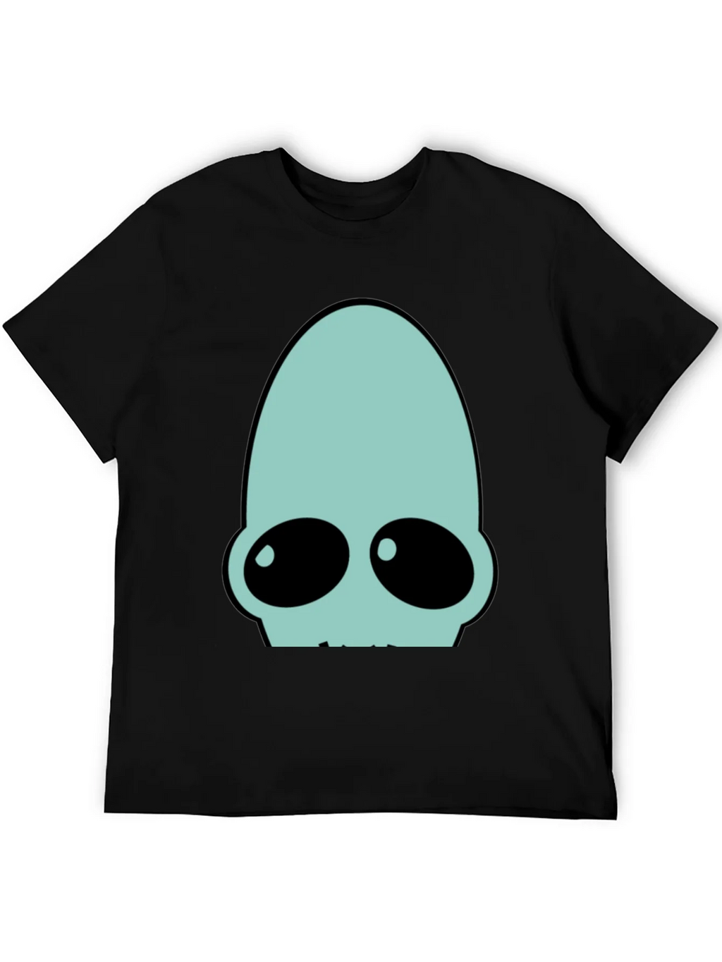 Futuristic Alien Head Graphic Tee - Black product image 8