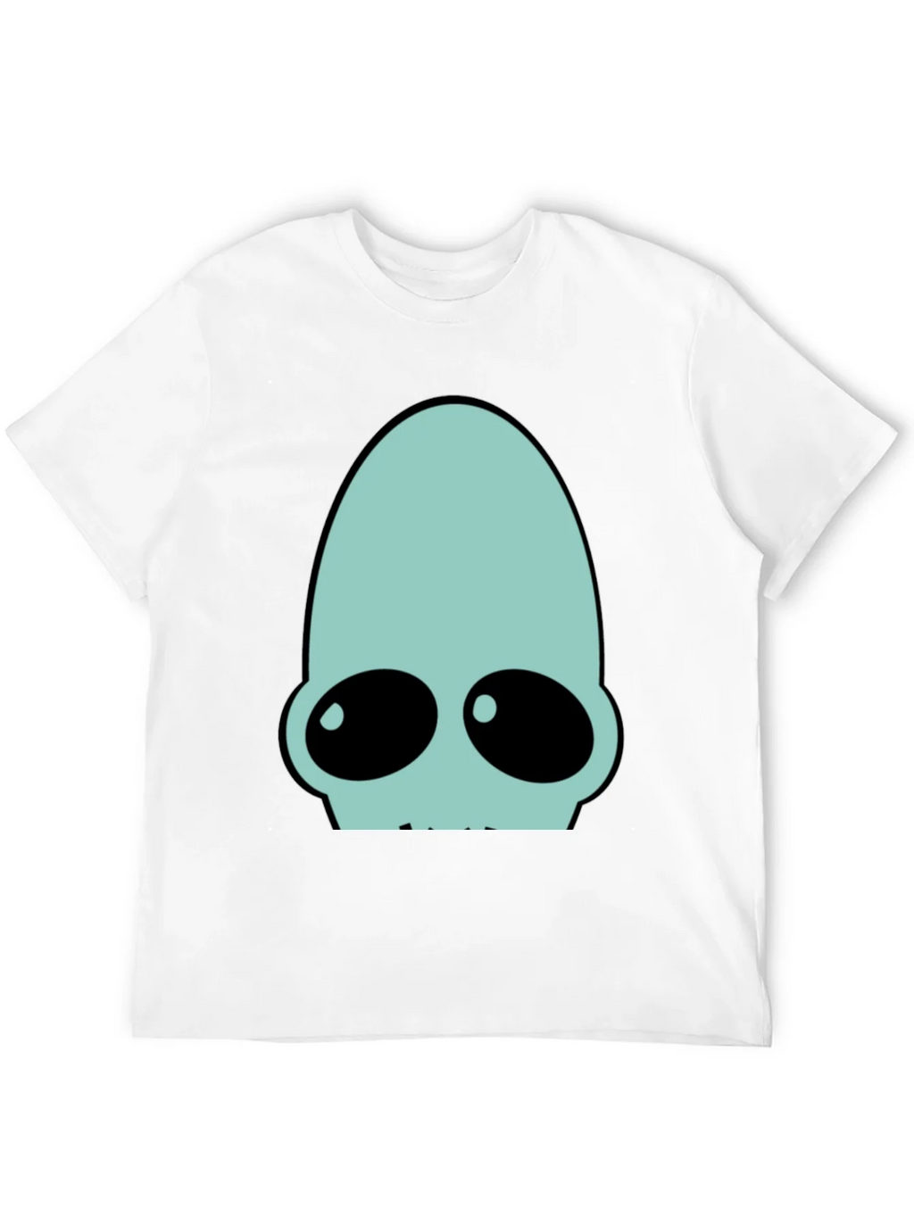 Futuristic Alien Head Graphic Tee - Black product image 3