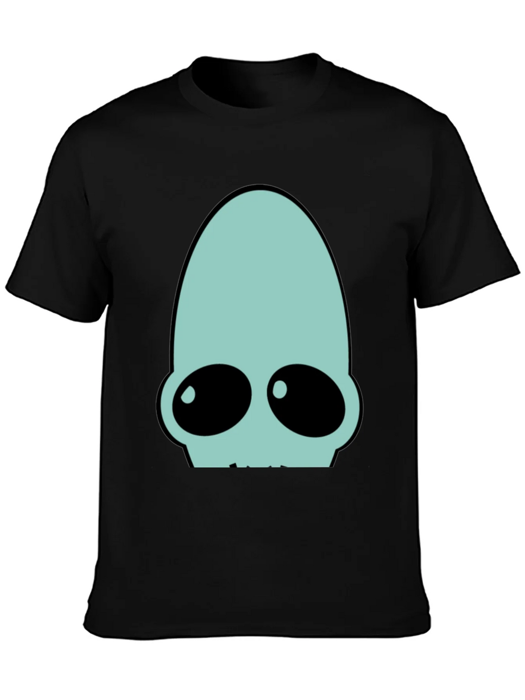 Futuristic Alien Head Graphic Tee - Black product image 6
