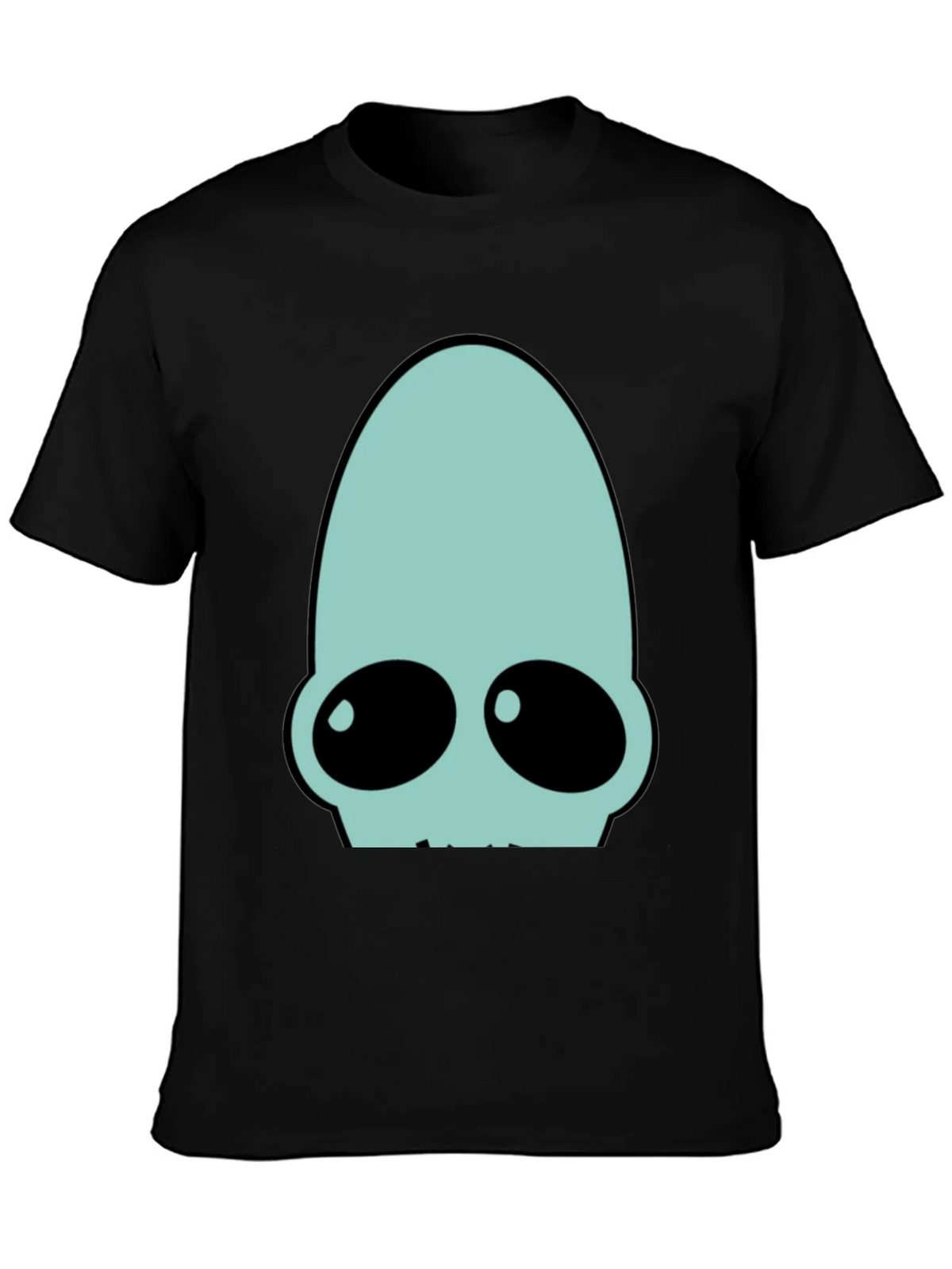 Futuristic Alien Head Graphic Tee - Black product image 6