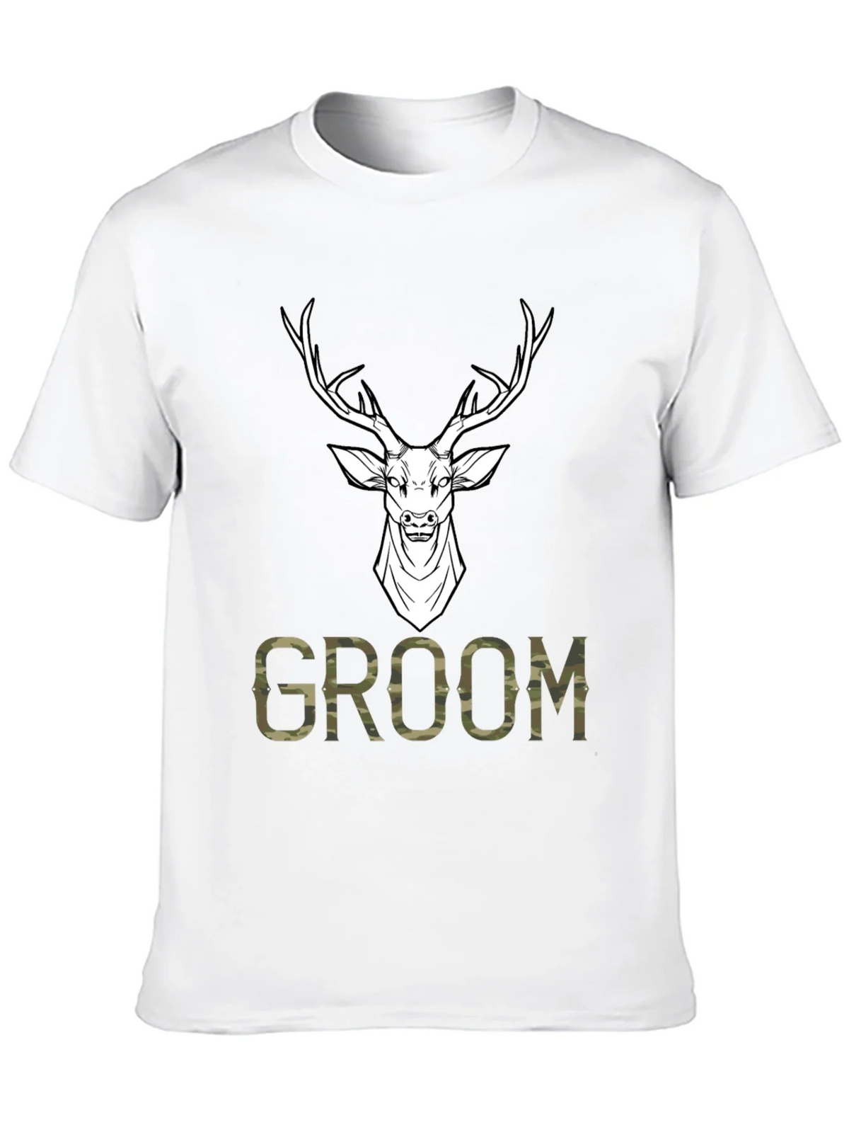 Groom Deer Camo Graphic T-Shirt product image 12