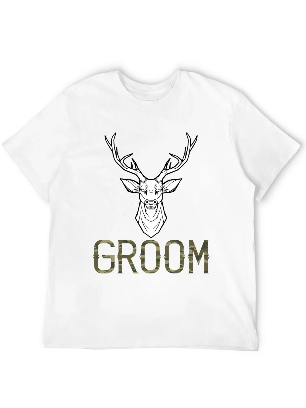 Groom Deer Camo Graphic T-Shirt product image 3