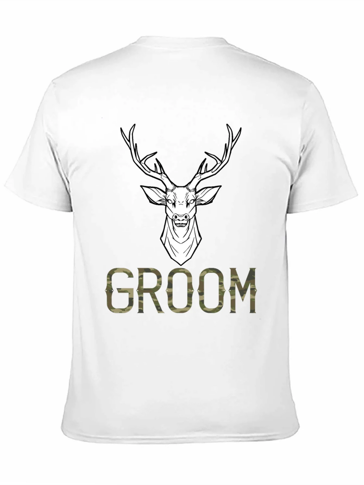 Groom Deer Camo Graphic T-Shirt product image 2