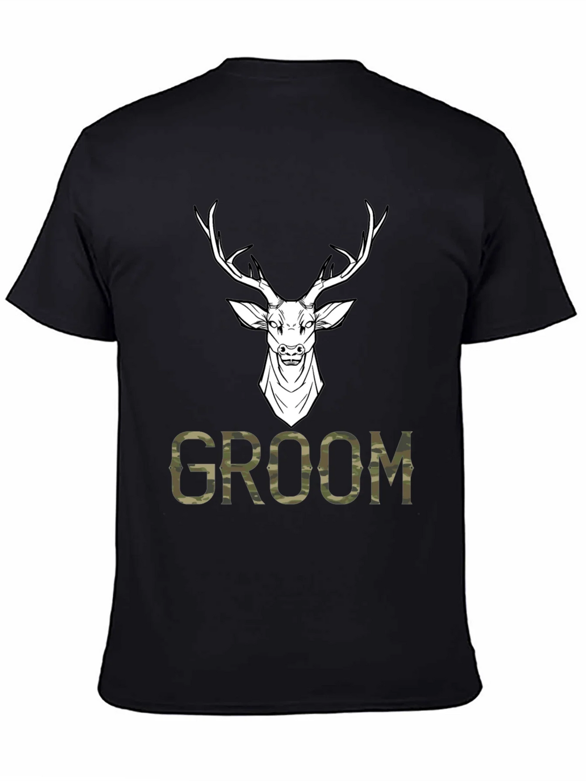 Groom Deer Camo Graphic T-Shirt product image 7