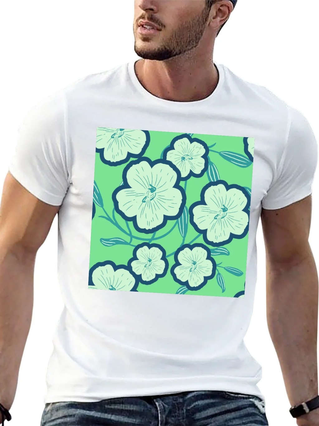 Floral Pattern Tee - Lightweight Comfort product image 4