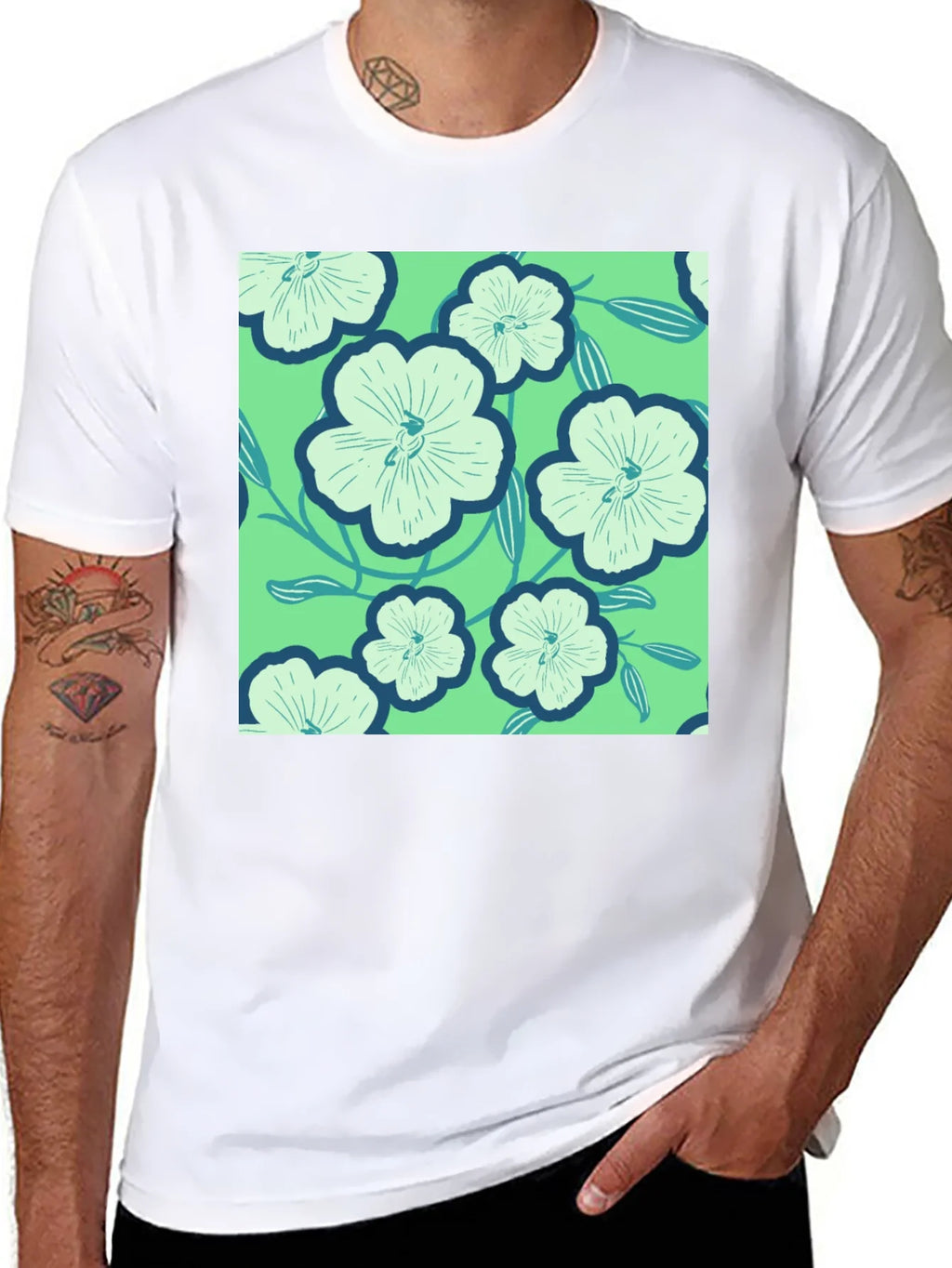 Floral Pattern Tee - Lightweight Comfort product image 10