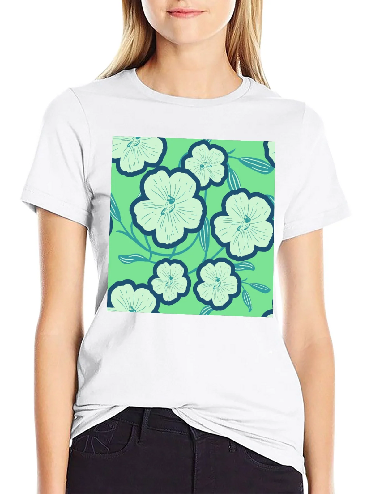 Floral Pattern Tee - Lightweight Comfort product image 11