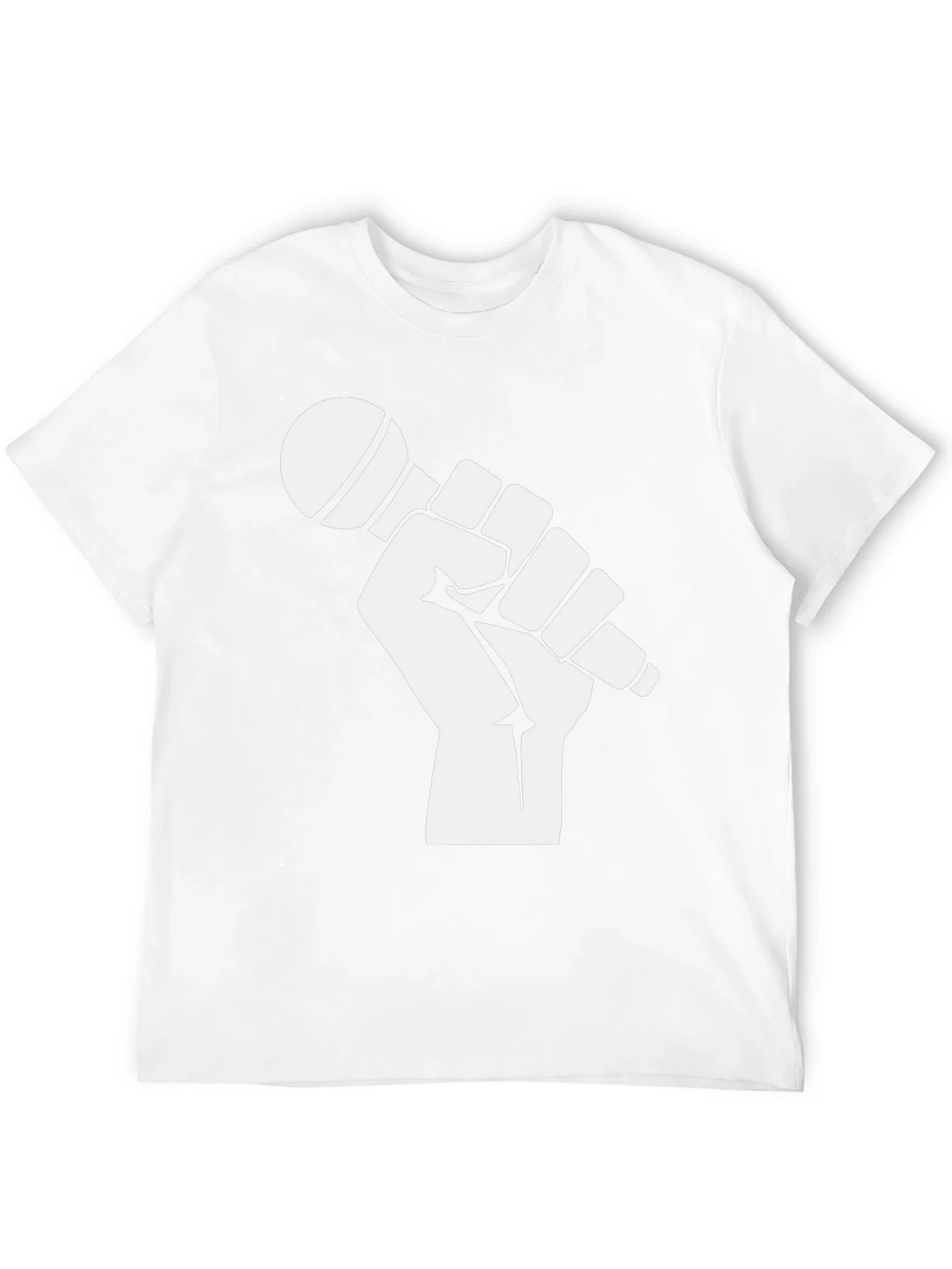Mic Check T-Shirt - Black Cotton Graphic Tee product image 3