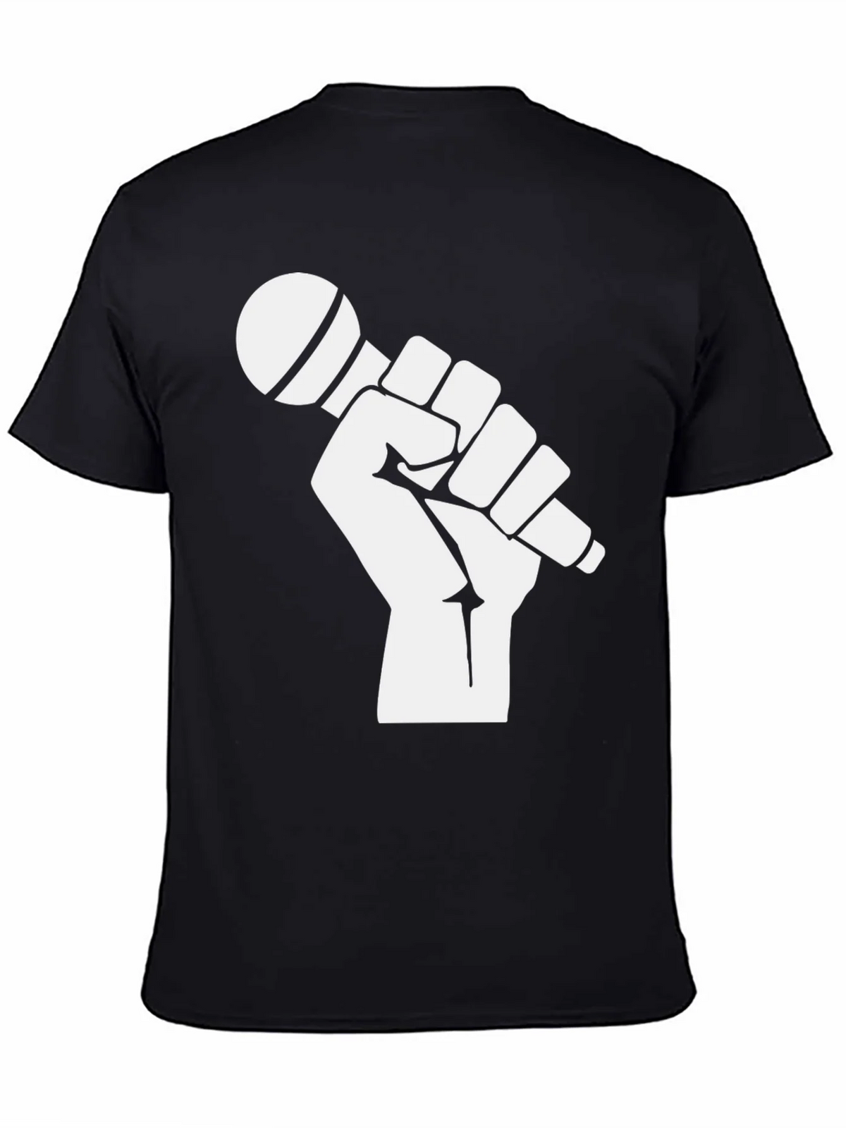 Mic Check T-Shirt - Black Cotton Graphic Tee product image 7