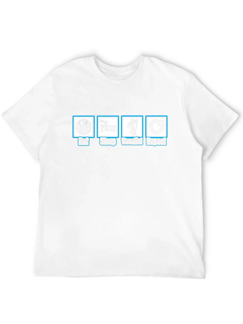 Eat Sleep Vocalist Repeat Black T-Shirt product image 3