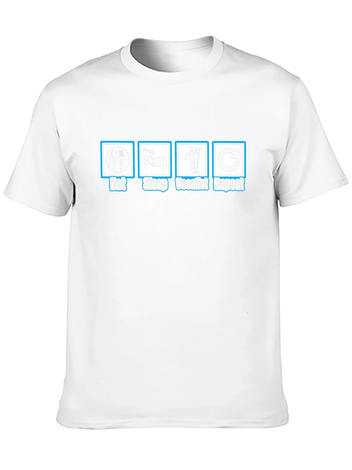 Eat Sleep Vocalist Repeat Black T-Shirt product image 12