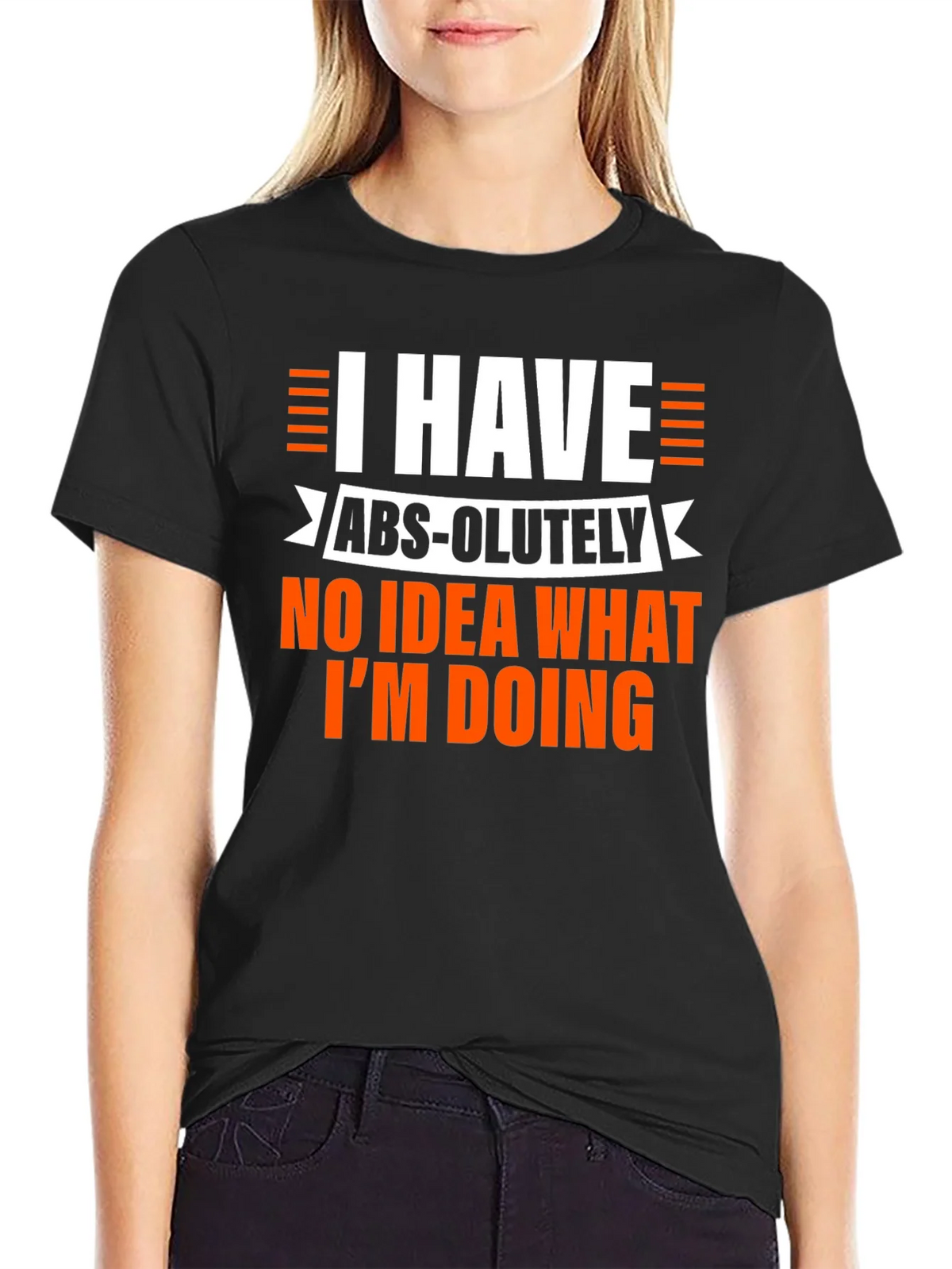 Humorous Mens Black T-Shirt: I Have No Idea What Im Doing product image 5