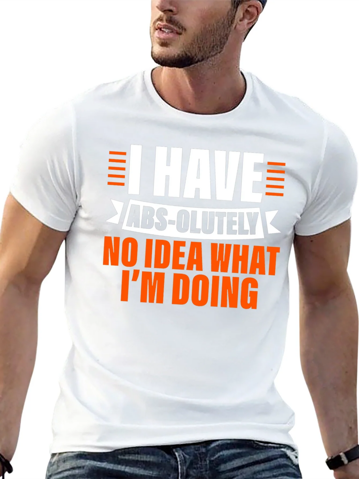 Humorous Mens Black T-Shirt: I Have No Idea What Im Doing product image 4