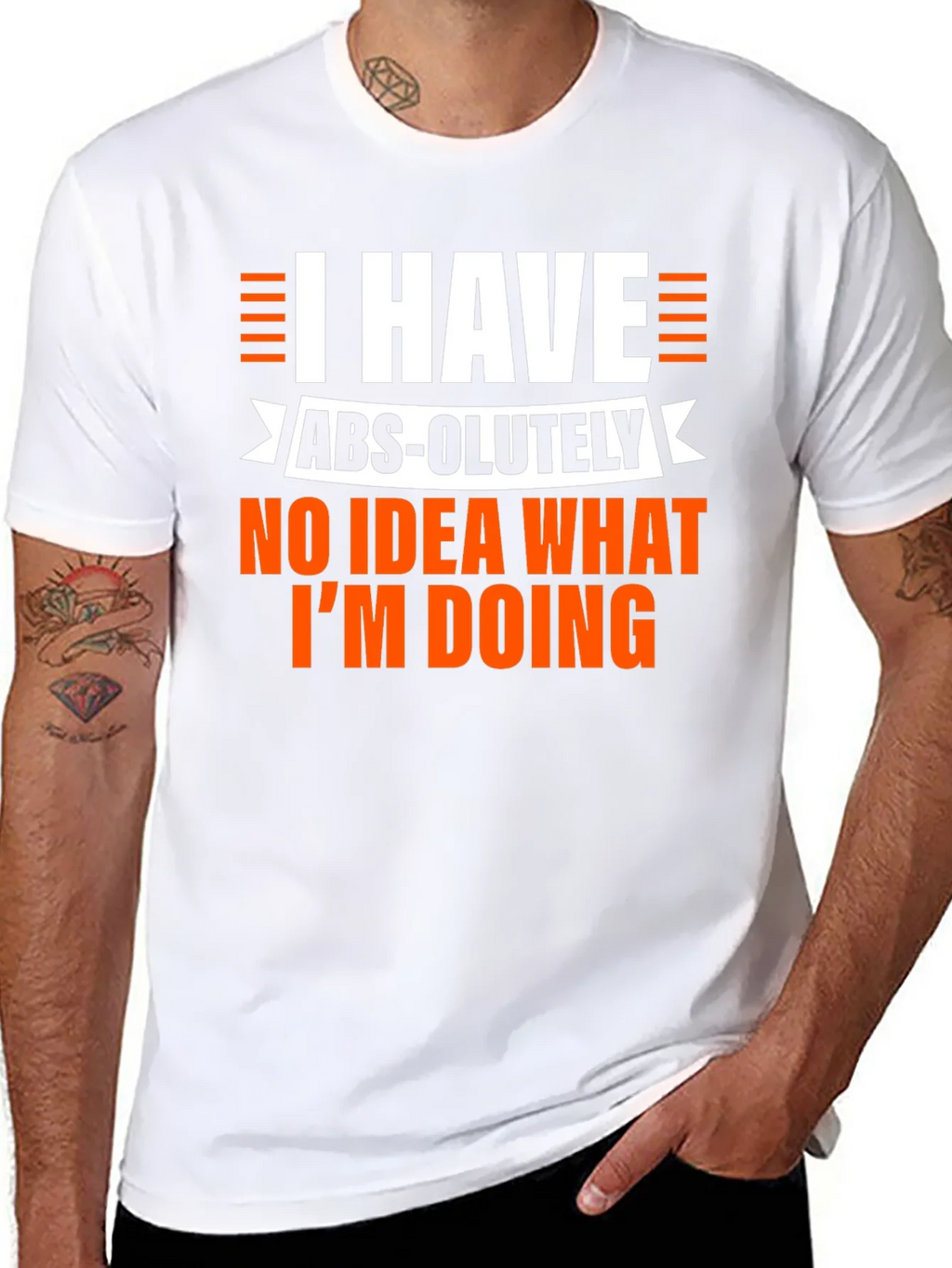 Humorous Mens Black T-Shirt: I Have No Idea What Im Doing product image 10