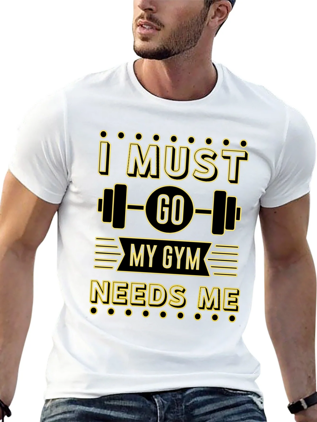 I Must Go My Gym Needs Me Graphic T-Shirt product image 4