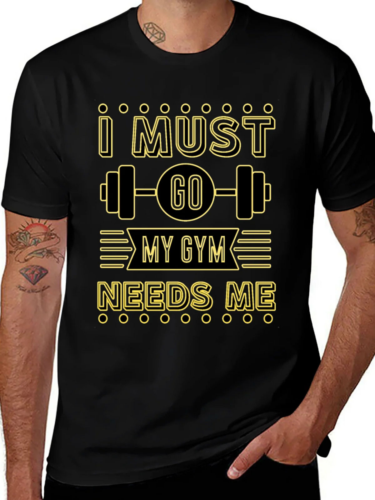 I Must Go My Gym Needs Me Graphic T-Shirt product image 1